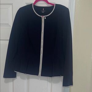 Women's dark blue Jacket with White Trim